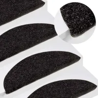 vidaXL Samolepicí podložky pod schody 15 ks 56x17x3 cm antracitová