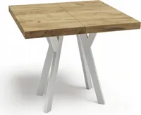 CRAFT WHITE quadratischer Tisch 100x100 erweiterbar auf 200