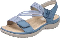 Rieker Damen Sandale Trekking Outdoor Stretch Klettverschluss 64870, Größe:39 EU, Farbe:Blau