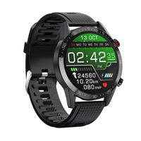 BEDEE IP68 Wasserdichter Fitness EKG Herzfrequenz Blutdruckmessgerät Bluetooth Musik Armbanduhr Armband Smart Band Outdoor Sport Smartwatch Schwarz