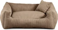 Hundebett Soft Stripe - viele Farben und Größen (XXL - 110x90, Hellbraun)