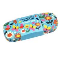 Brillenetui Butterfly Garden Schmetterling-Motiv Hartschale ca. 15 x 5,5 x 3,5 cm