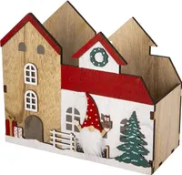 Weihnachtsdorf mit Wichtel - ca. 22,5 x 10 x 19 cm