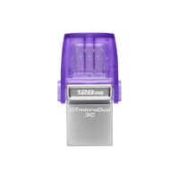 Kingston Technology DataTraveler microDuo 3C USB-Stick 128 GB USB Type-A / USB Type-C 3.2 Gen 1 (3.1 Gen 1) Edelstahl, Violett