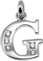 925 Sterling Silber Einhänger Ketten Anhänger Buchstabe mit Zirkonia G 5128
