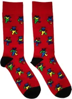 Grateful Dead - Socken für Herren/Damen Unisex RO11836 (39,5 EU - 45,5 EU) (Rot)