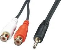 Lindy AV Adapter Cable - 3.5mm Male -> 2 x RCA Female, 3.5mm, 2 x RCA