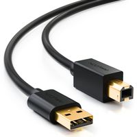 deleyCON 1m USB 2.0 Datenkabel Druckerkabel Scannerkabel - USB A-Stecker zu USB B-Stecker für Drucker Scanner Printer -