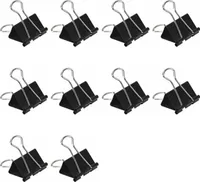 10x Büroklammer Heftklammer Binder Clips 32mm Dokumenten Klammer