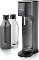 SODAPOP Wassersprudler Joy Prestige, avantgarde black, 2x Glaskaraffe, 2 Bottle-Shirts, 1x CO2-Zylinder