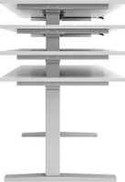 HAMMERBACHER XMKA12 elektrisch höhenverstellbarer Schreibtisch nussbaum rechteckig, C-Fuß-Gestell silber 120,0 x 80,0 cm