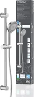 eisl Duschset PARMA, Duschkopf mit Schlauch und Halterung, Duschsystem ohne Armatur, Handbrause mit 8 Funktionen, Duschbrause Chrom