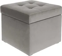 MG Design čalúnená stolička, 45x45 cm, farba béžová - mäkký sedák, skladacia s úložným priestorom (50 l) vydrží zaťaženie do 100 kg