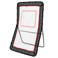 VEVOR Lacrosse-Rebounder für den Hinterhof, 1,2 x 2,1 m großes Volleyball-Rücksprungnetz, Pitchback-Throwback-Baseball-Softball-Return-Trainingsbildschirm, verstellbarer Winkel, Schießübungs-Trainingswand mit Zielscheibe