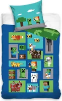 Minecraft - Súprava obojstrannej posteľnej bielizne, herná 135x200 a 80x80
