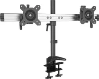 HFTEK MP220C-L Zweifacher Monitorarm Tischhalterung aus Aluminium für Bildschirme bis 27 Zoll und 8 kg, Höhenverstellbar und Flexibel
