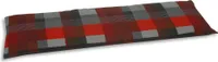 GO-DE Textil, Bank-Auflage 115cm, Karo rot grau, 20303-11