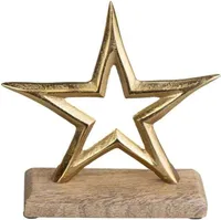 Sternsilhouette gold/braun - ca. 16 x 5 x 17 cm