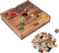 Big Hole – Würfelspiel aus Holz mit bunten Edelsteinen für 2–6 Spieler