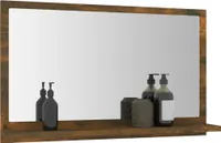 vidaXL Koupelnové zrcadlo kouřový dub 60x10,5x37 cm výrobek ze dřeva