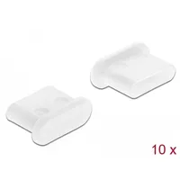 DELOCK Prachový kryt USB TypeC zásuvky bez rukojeti bílý 10ks.