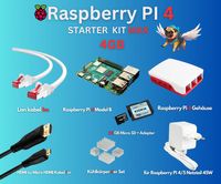 Raspberry Pi 4 Computer Modell B, 4GB RAM MAX 64GB micro SD