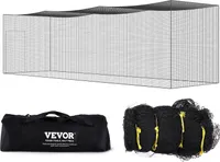 VEVOR Baseball-Schlagkäfig-Netz mit Rahmen und Netz für Zuhause oder Hinterhof 35 Fuß, Baseballkäfig-Netz zum Schlagen und Aufstellen, Baseballnetz, Schlagkäfig, für Kinder oder Erwachsene Schwarz