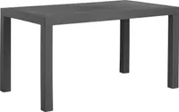 BELIANI Gartentisch graphitgrau Rattanoptik 140 x 80 cm Outdoor