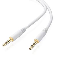 1 m Stereo-Aux-Kabel 2-mal 3,5-mm-Stecker Klinke vergoldet Ultraslim-Design