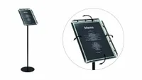 Reklamní stojan A4 OWZ s černým hliníkovým rámem - MENU