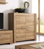 Higboard Kommode Stauraumschrank Wohnzimmer 120cm eiche riviera
