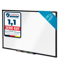 Whiteboard Onyx speziallackiert kratzfest & magnethaftend schwarzer Rahmen 80x110 cm