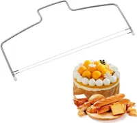 Tortenschneider mit 2 gezackten Schneidedrähten - Hochwertiger Kuchenschneider
