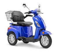 Elektroroller LuXXon E3800 - Elektro Dreirad / Seniorenmobil mit 800 Watt, max. 20 km/h, Reichweite bis zu 65 km, blau