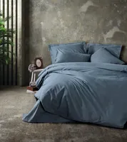 L'Essentiel Linge de Maison, Plain - Anthracite, poszwa na kołdrę Ranforce Super King (EU) (IT), antracyt, 100% bawełna RANFORCE, 260 x 220 cm