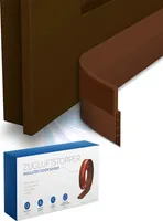 MIDORI Zugluftstopper für Türen 100cm x 5cm Türdichtung Türbodendichtung unten Braun Schallschutz Wärmeschutz Kälteschutz selbstklebend zuschneidbar