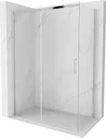 Mexen Omega ausziehbare Duschabtrennung 160 x 80 cm, Transparent, Chrom - 825-160-080-01-00