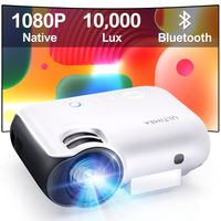 Ultimea U0321 Native 1080P Beamer, Full HD Beamer mit 10000 Lumen, Tragbar Bluetooth Beamer Video Beamer, Mini Beamer Kompatibel mit TV Stick/Laptop/HDMI/USB für Heimkino und Outdoor Projektor