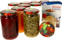 12er Set Einmachglas 720 ml Deckel Obst-Dekor Einkochgläser Vorratsglas Glasbehälter Aufbewahrung