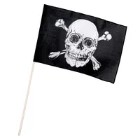 Deutschland-Autoflagge mit Stab, 45 x 30 cm - Auto Fahne schwarz