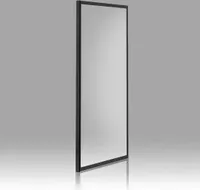 Feste Wand 70 cm mit Rahmen aus schwarzem mattiertem Aluminium und 6 mm gehärtetem Glas | City