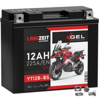 Langzeit Gel Motorradbatterie YT12B-BS 12Ah 12V