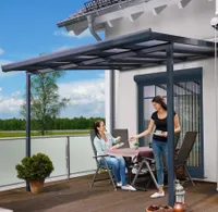 Terrassenüberdachung / Terrassendachsystem Gutta Typ A anthrazit 3x3m