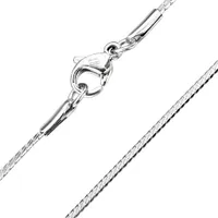 viva-adorno Edelstahl Damen oder Herren Kette Panzerkette 43,5cm Länge Halskette HK44,silber