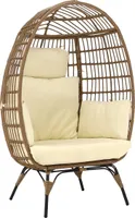 Kondela Rattansessel Karmen – natur / beige / schwarz
