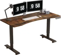 Hilodesk 140 x 76 x 114 cm stůl výškově nastavitelný elektrický, s ovládáním paměti pro domácnost a kancelář, Hnědý