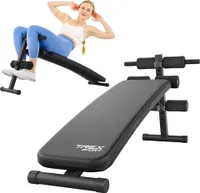 TREX SPORT TX-050B Sit Up Bank klappbar | Schrägbank | Bauchtrainer & Rückentrainer für zuhause