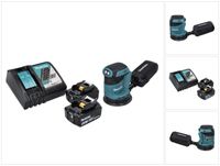 Makita DBO 180 RT Akku Exzenterschleifer 18 V 125 mm + 2x Akku 5,0 Ah + Ladegerät