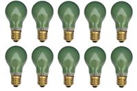 10x Glühlampe Glühbirne Standard E27 25W 25 Watt Farbe Grün matt