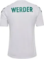 Hummel SV Werder Bremen Pre-Match Trikot 2023 2024 Herren weiß dunkelgrün : M Größe: M